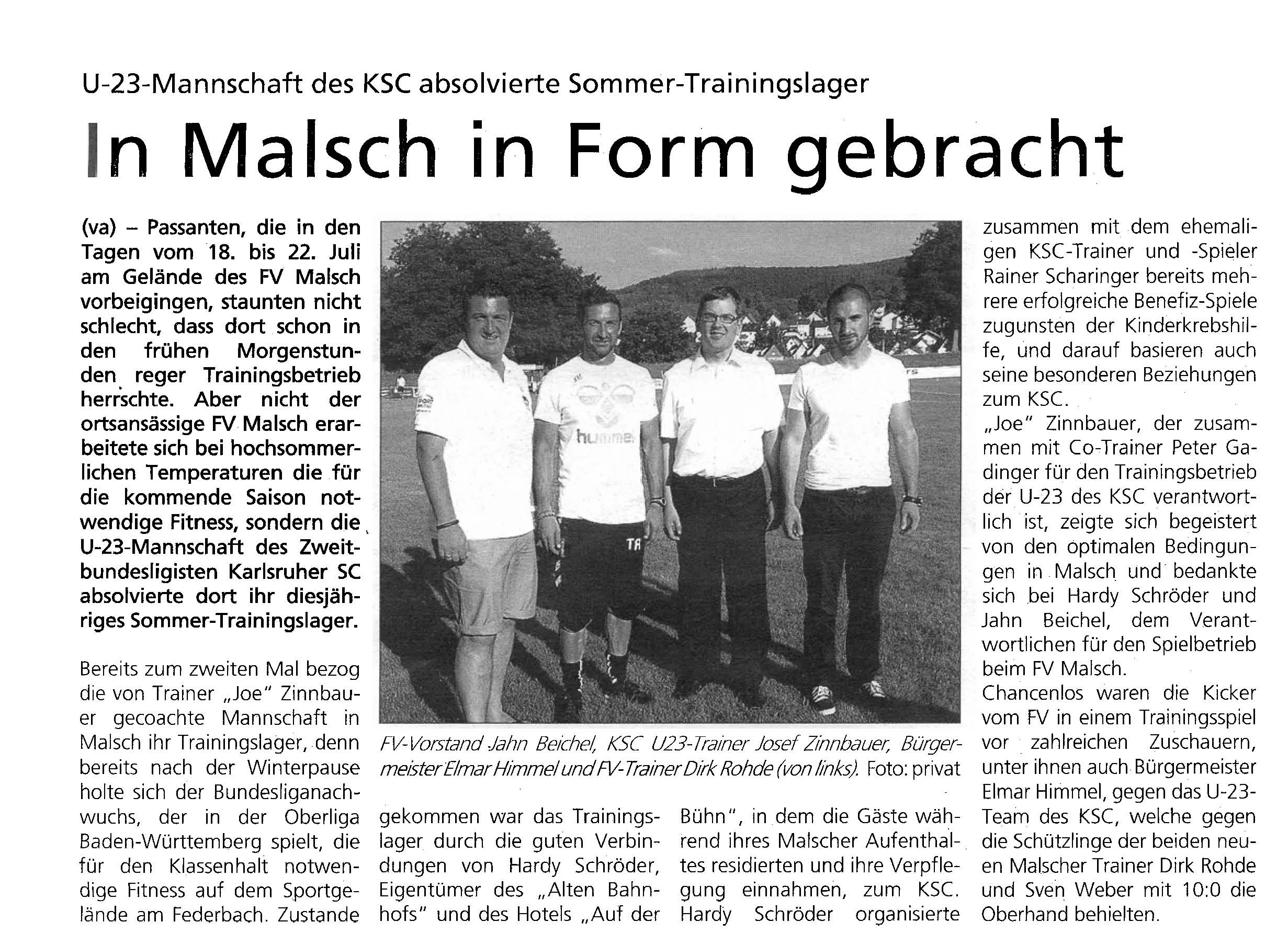 Auszug MAZ vom 24.07.2013